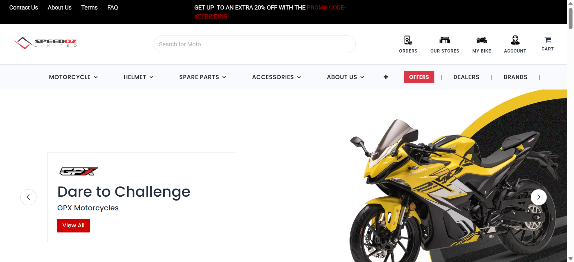 🏍️ Speedoz – Automotive E-commerce Platform